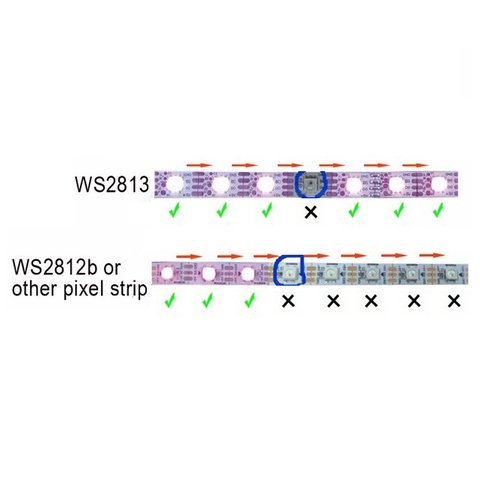 Светодиодная лента RGB SMD5050, WS2813 (черная, с управлением, IP20, 5 В, 30 диодов/м, 5 м) Превью 2