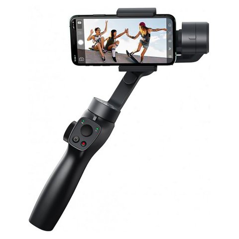 Монопод Baseus Handheld Gimbal Stabilizer, серый, трехосный, со стабилизатором, cелфи палка, с кнопкой, пластик, металл, #SUYT-0G Превью 1