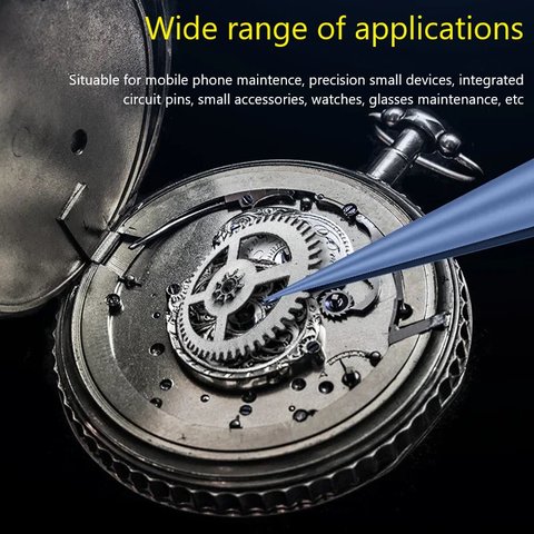 Пінцет монтажний Mechanic TI-15, титановий сплав, вигнутий, 140 мм Прев'ю 5