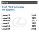 Sistema de navegación multimedia Lexus con joystick/panel táctil pequeño basado en Android 9 + CarPlay Vista previa  1