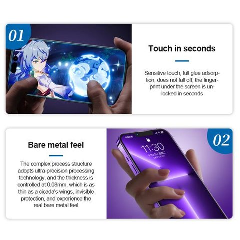 Protective Film Sunshine SS-057UR, (Pet Soft, HD, Anti-Reflection, UV curing, 25 pcs, 180 mm, 120 mm) Preview 4