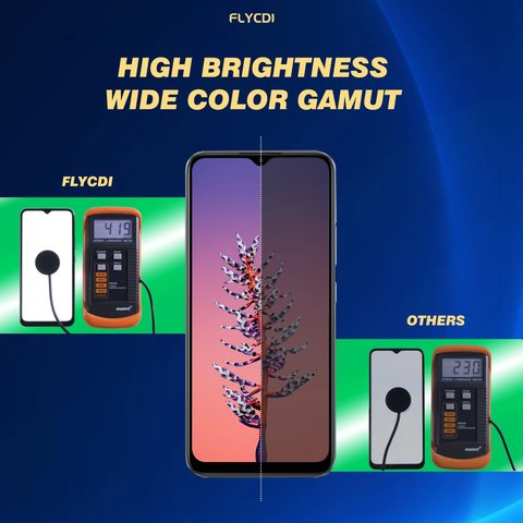 LCD FLYCDI compatible with Realme C11, C12, C15, Narzo 30A, V3; Oppo A15, A15s, A35, (black, without frame, CPH2185, CPH2179, FA-065-1-A15/FPC-HTF065H051-A2/FPC-HTF065H093-A0) Preview 2