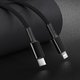 USB кабель Baseus High Density Braided, USB тип-C, Lightning, 200 см, 20 Вт, черный, #CATLGD-A01 Превью 2