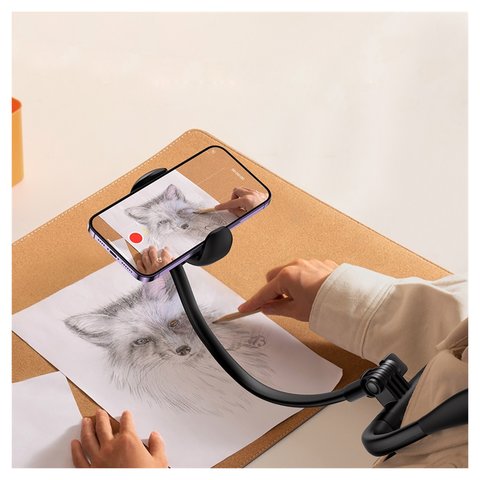 Soporte Baseus ComfortJoy Series, para el cuello, de sobremesa, negro, #LUGB000001 Vista previa  3