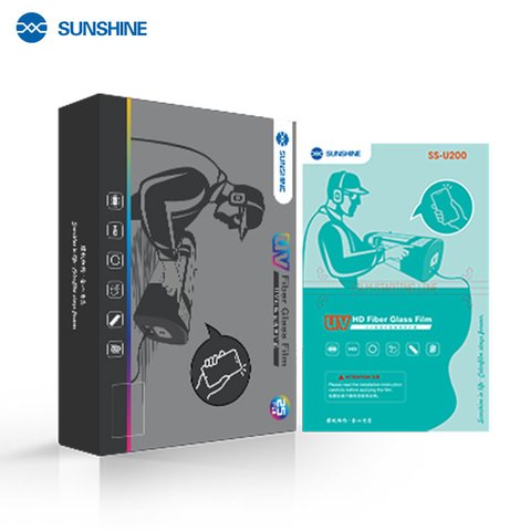 Mica protectora Sunshine SS-U200 , Pet Soft, HD, con lámpara UV, soldificación por UV, 25 uds., 180 mm, 120 mm, 180 µm Vista previa  2