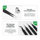 Pinzas para smd RELIFE ESD-15, curvada, antiestática, 120 mm, negro Vista previa  5