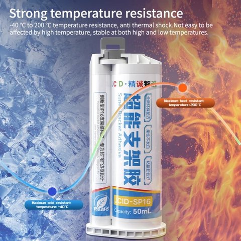 Adhesivo JCID SP16, de dos componentes, para marcos de pantalla, 50 ml Vista previa  3