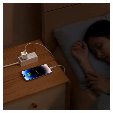 Сетевое зарядное устройство Baseus GaN5 mini, 20 Вт, Fast Charge, белый, 1 порт, #CCGN050102 Превью 1