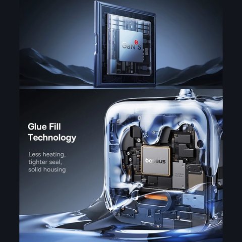 Мережевий зарядний пристрій Baseus GaN5S, 30 Вт, Fast Charge, чорний, 1 порт, #P10162504113-00 Прев'ю 3