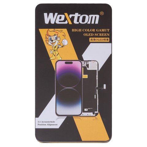 Дисплей Wextom для iPhone 15 Pro Max, черный, с рамкой, HC, без ошибки, (OLED) soft, Diagnosable, 120Hz Превью 2