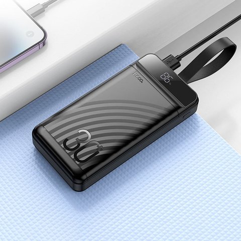 Power bank Hoco J123B, 30000 мАч, 22,5 Вт, черный, Quick Charge, Power Delivery (PD), #6942007612081 Превью 3
