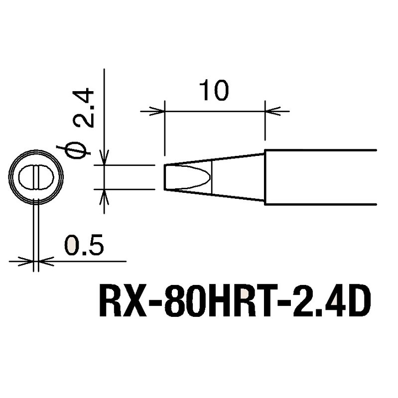 Soldering Iron Tip Goot RX-80HRT2.4D Picture 1